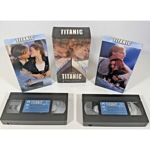 Paramount Titanic VHS Movie Set 2-Tape Blue Box 1998 Drama Romance THX 334813